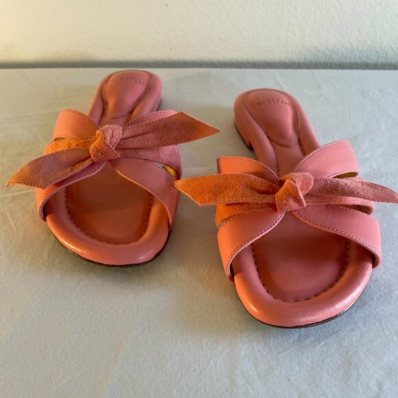 Used Alexandre Birman "Suelita Flat" Sandals Rosa Napa/Suede Size IT 36.5 US 6.5 - Picture 3 of 10